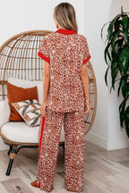 Nyla Contrast Lounge Set by Threaded Pear, stylish pant set featuring contrasting colors, comfortable fabric, and modern design.