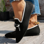 Shopimist point toe flats slip-ons with sleek design and comfortable fit, perfect for casual or professional wear.