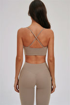 Fitglutes Activewear sports bra and leggings set, featuring athletic cross-back sports bra and matching workout leggings.