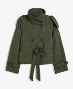 Women’s Lace-Up Waist Trench Coat