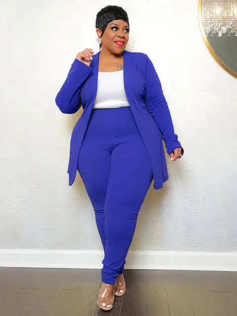 Plus size women's matching two-piece outfit set from Trendy Attic Store01, featuring a stylish and comfortable women’s plus size outfit.