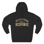 Black hoodie from Wear Your Worship's Not Everything Needs a Response line featuring the SEEN identity logo on the front.