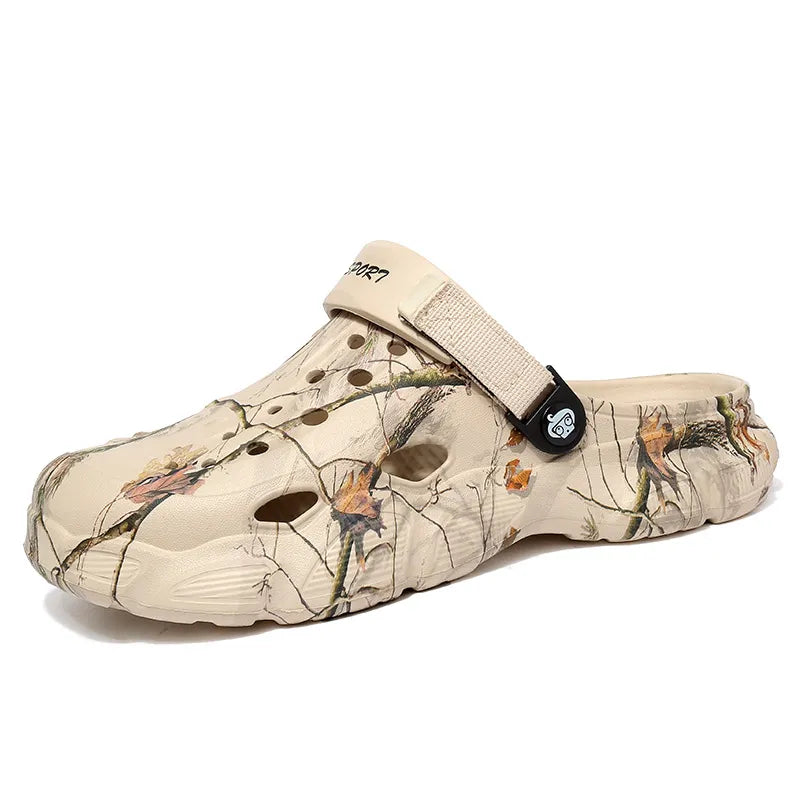 Trendsi round toe hollow out sandals with open heel and stylish cut-out design, perfect for casual summer wear.