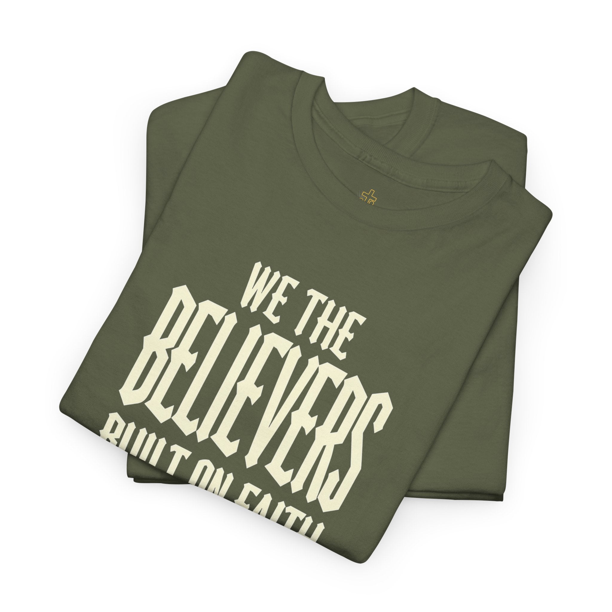 Black We The Believers Christian T-Shirt by Wear Your Worship featuring faith-themed graphic and streetwear style.