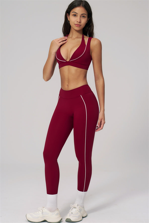 Fitglutes Activewear Clarity Contour Line sports bra and leggings 2-piece set, featuring sleek contour design and comfortable workout fabric.