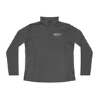 Women’s lightweight quarter-zip pullover from Wear Your Worship featuring long sleeves and Christian faith-inspired design.