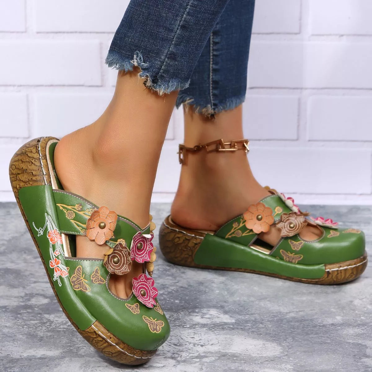 Shopimist round toe platform sandals with chunky heels and open-toe design, perfect for casual and summer wear.