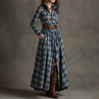 Women's printed lapel slim-fit dress by Plush Fashion Hub, casualwear with a stylish pattern and tailored fit for everyday wear.