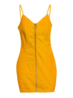 Plus size Shopimist full size zip-front bodycon mini dress, sleek fit, and stylish design shown in the image.