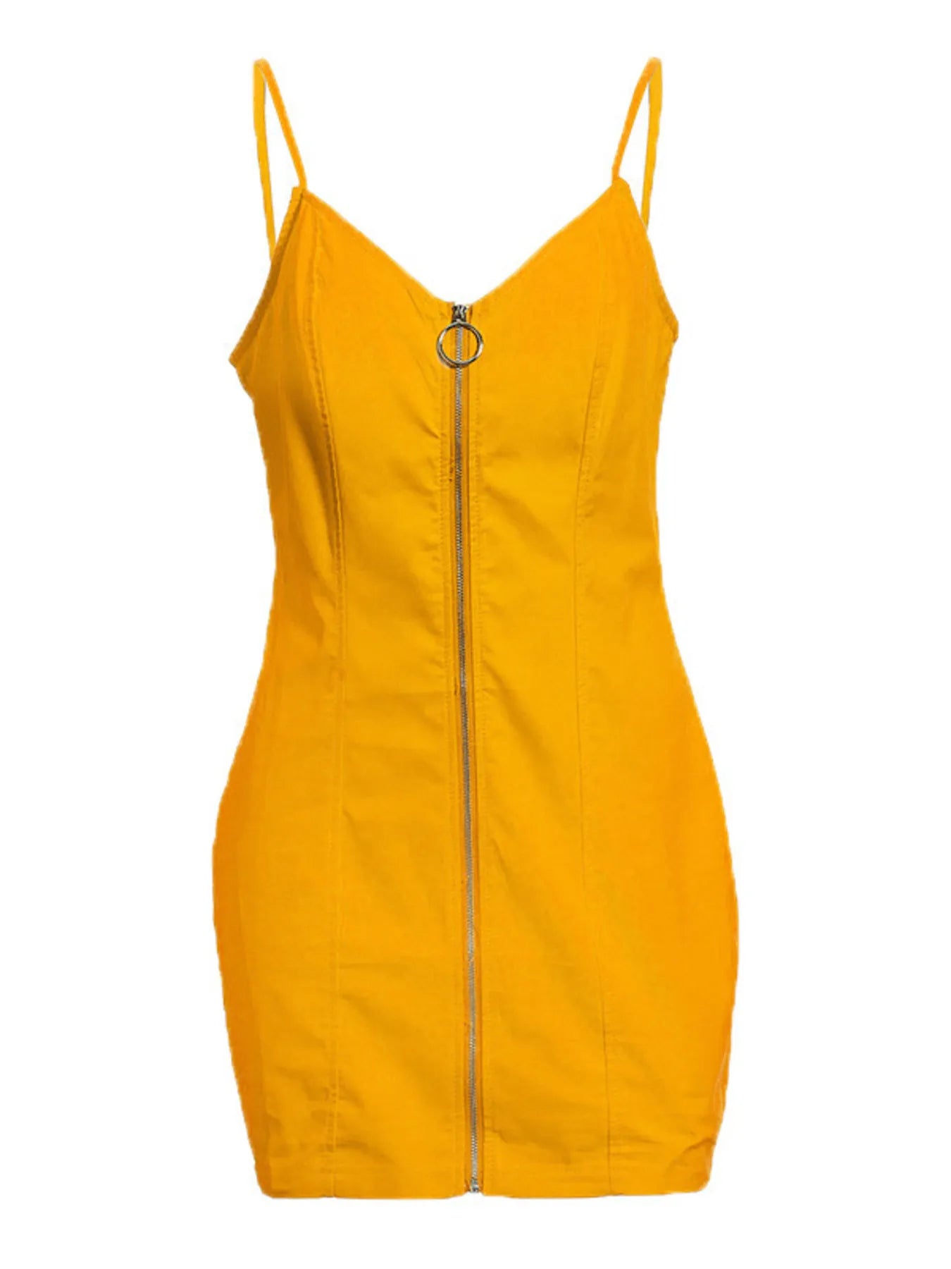 Plus size Shopimist full size zip-front bodycon mini dress, sleek fit, and stylish design shown in the image.