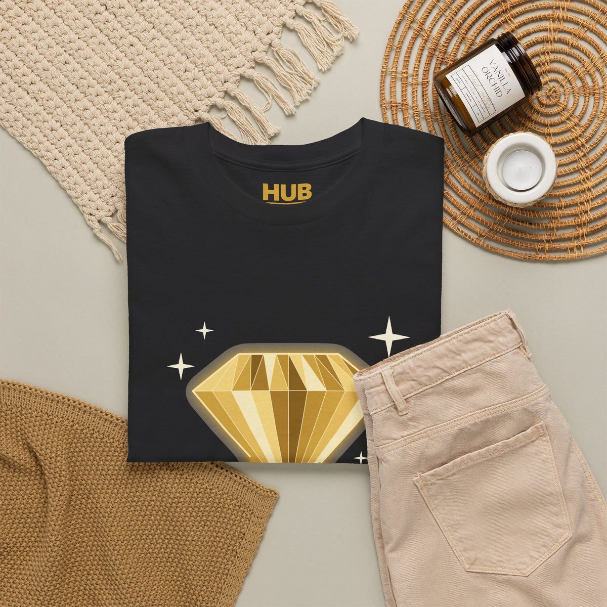 Pressure Makes Diamonds Tee – Black & Gold Streetwear