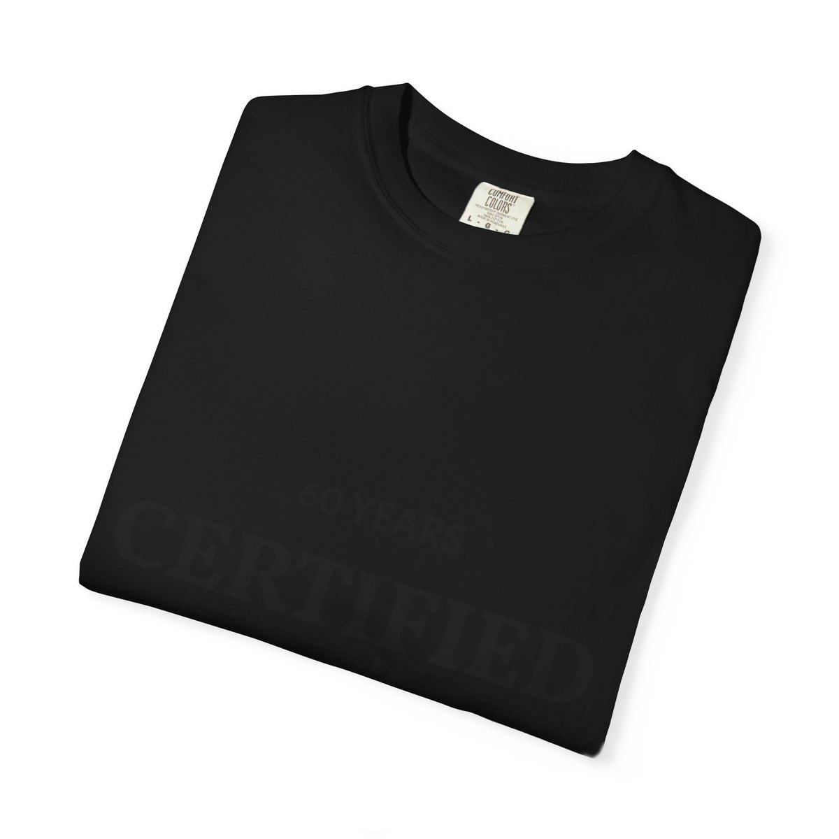 Certified Classic 60 Years T-Shirt by Plush Fashion Hub, featuring a comfortable fit and vintage-inspired design.