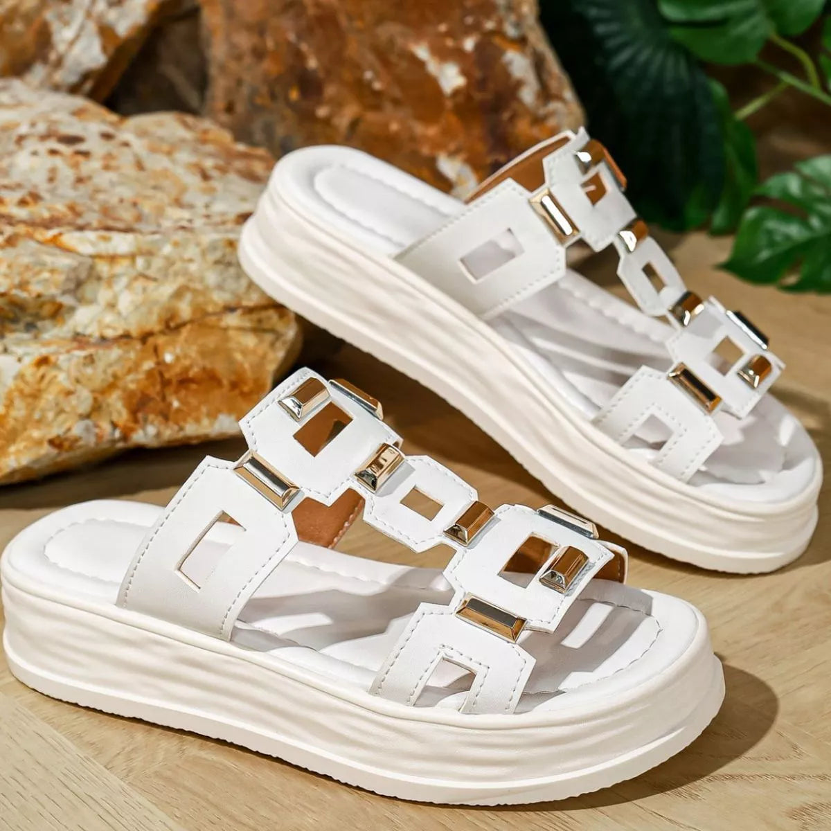 Open toe platform sandals by Shopimist featuring stylish straps and a chunky heel, perfect for casual or dressy summer looks.