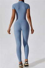 Fitglutes Activewear Mia Belle jumpsuit, stylish gym and workout jumpsuit in black, form-fitting with racerback design.