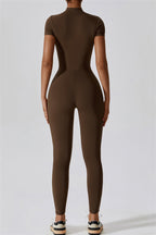 Fitglutes Activewear Mia Belle jumpsuit in black, fitted sports jumpsuit with sleek design, ideal for gym and workout sessions.