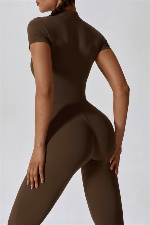 Fitglutes Activewear Mia Belle jumpsuit, stylish black gymwear with fitted design, perfect for workouts and active lifestyles.