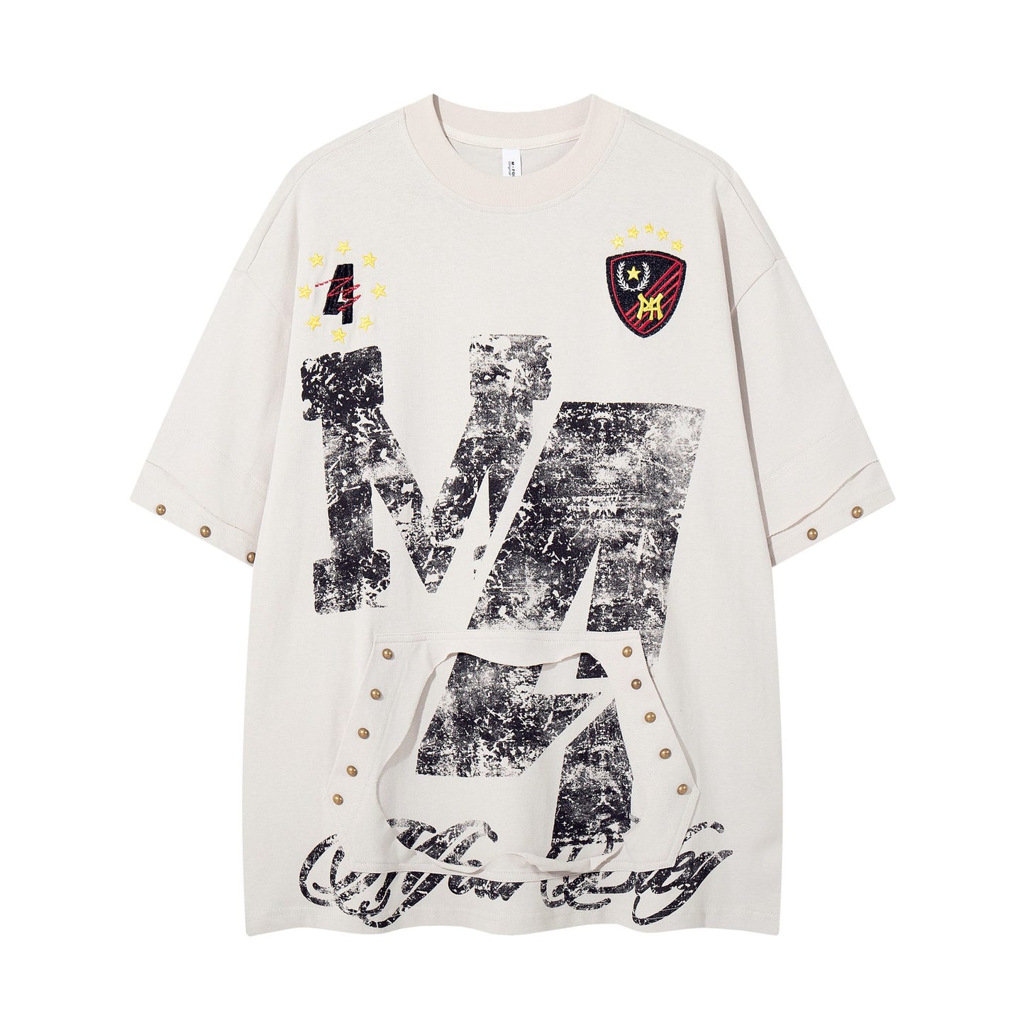 Women's letter print casual loose fit short sleeve round neck T-shirt by Plush Fashion Hub, featuring a stylish printed design.