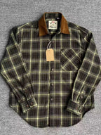 Men's plus size oversized plaid button-up shirt by Shopimist, featuring a classic checkered pattern and relaxed fit.
