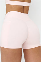 Fitglutes Activewear crop top and shorts 2-piece set, stylish gymwear and sportswear for workout and active lifestyles.