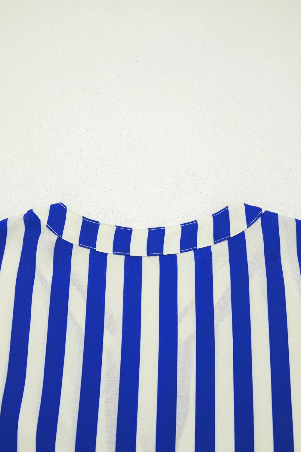 Shopimist stripe balloon sleeve loose button-up shirt with relaxed fit and stylish design, shown in the image.