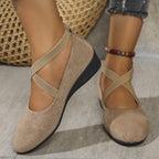 FitiqueFit elastic band platform wedge pumps in six colors, EU sizes 35-43, featuring stylish heels with supportive straps.