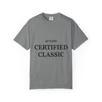 White Certified Classic 60 Years T-Shirt by Printify featuring vintage-inspired design and comfortable cotton fabric.