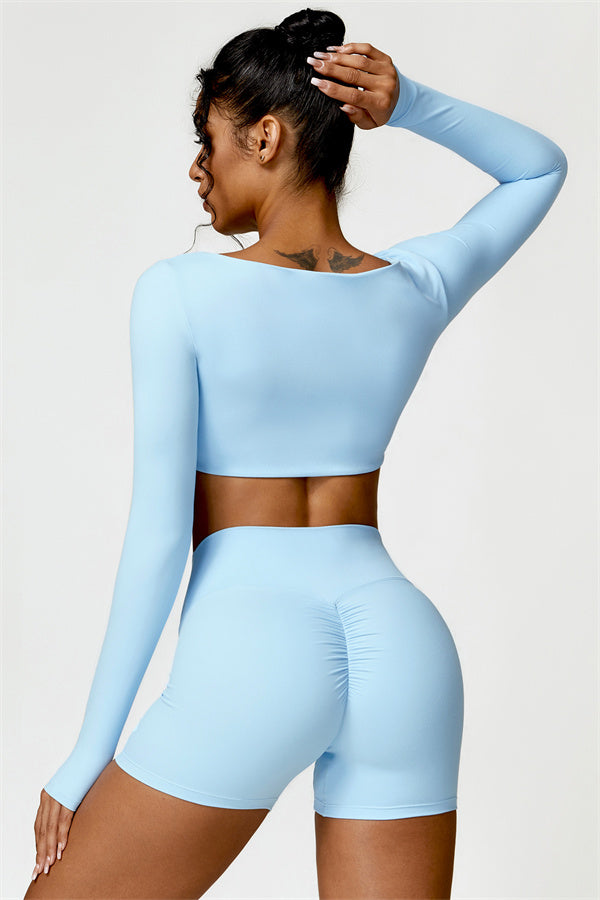Plush Fashion Hub Olivia crop top and shorts 2-piece matching set, soft plush fabric, stylish casual wear for women.