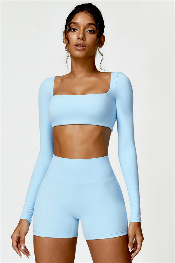 Plush Fashion Hub Olivia crop top and shorts matching set, soft plush fabric, stylish two-piece loungewear ensemble.