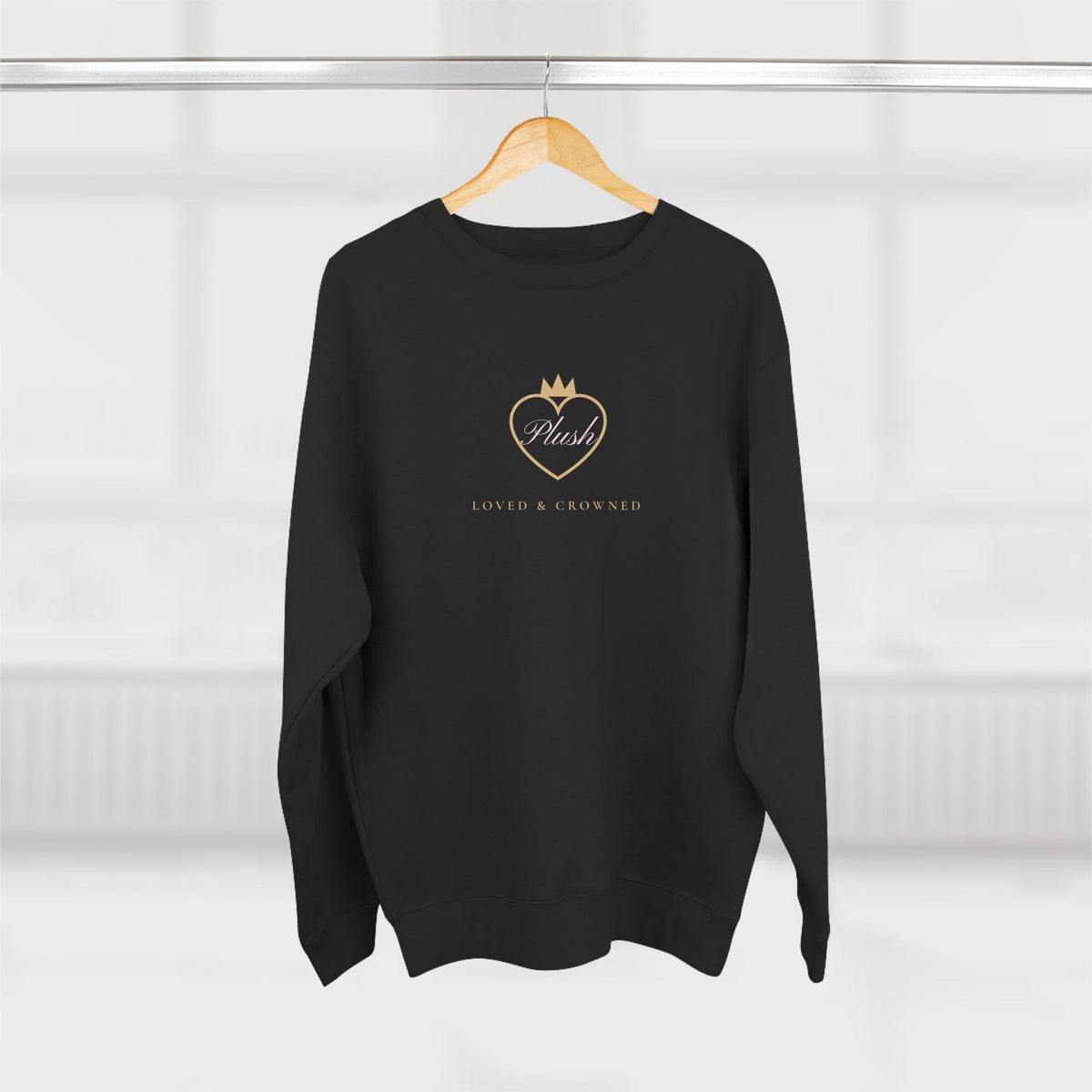Loved & Crowned Plush Heart Crewneck Sweatshirt | Women's Cute Luxury Sweatshirt