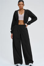 Svelte UV protection crop hoodie by Fitglutes Activewear, featuring lightweight fabric and sporty design for active wear.