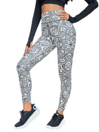 Plus size high-waist compression yoga leggings with pockets from FitiqueFit, showing black activewear fabric and comfortable fit.