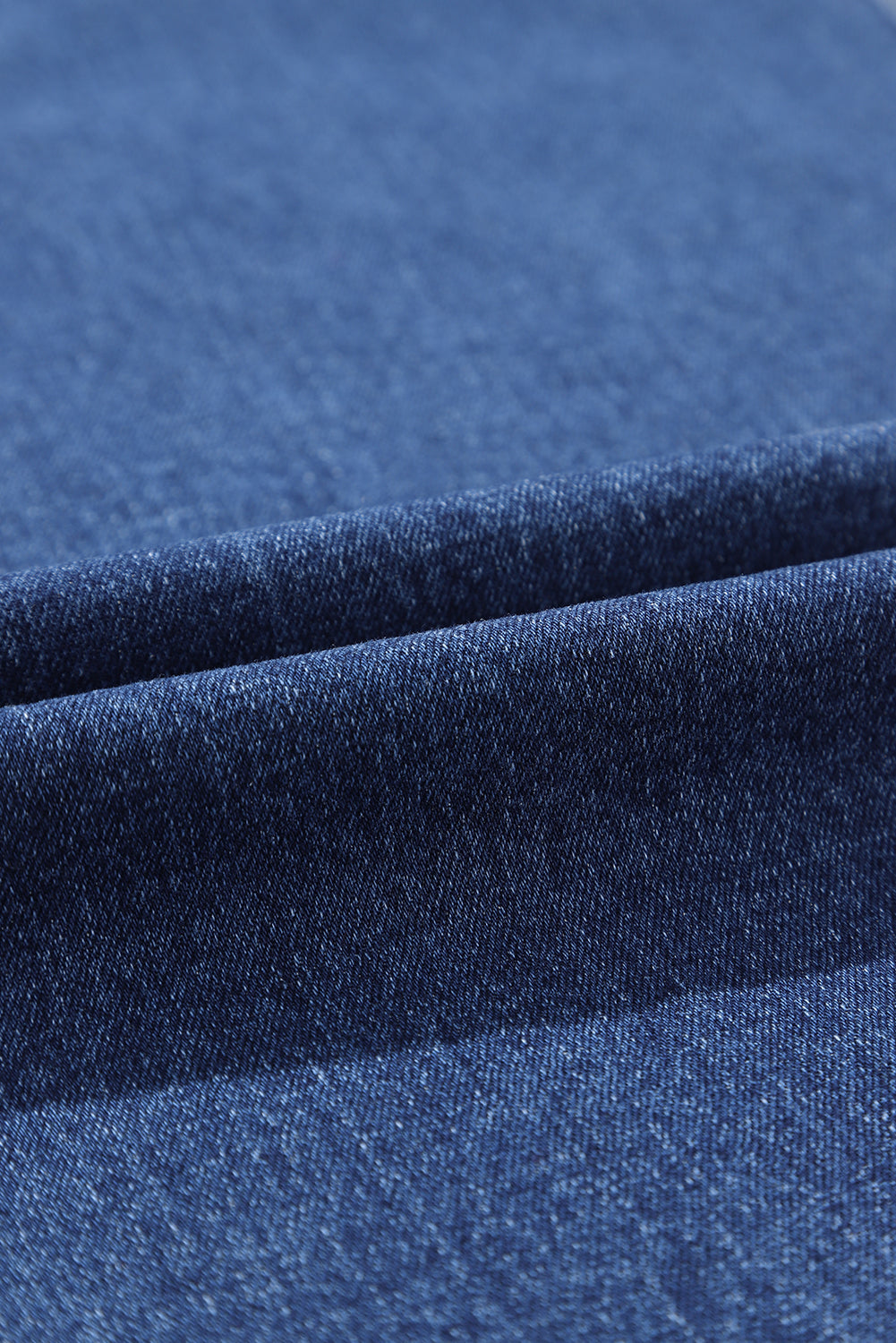 Threaded Pear Mckinley wide leg cropped jeans, showing a stylish denim design with a relaxed fit and cropped length.
