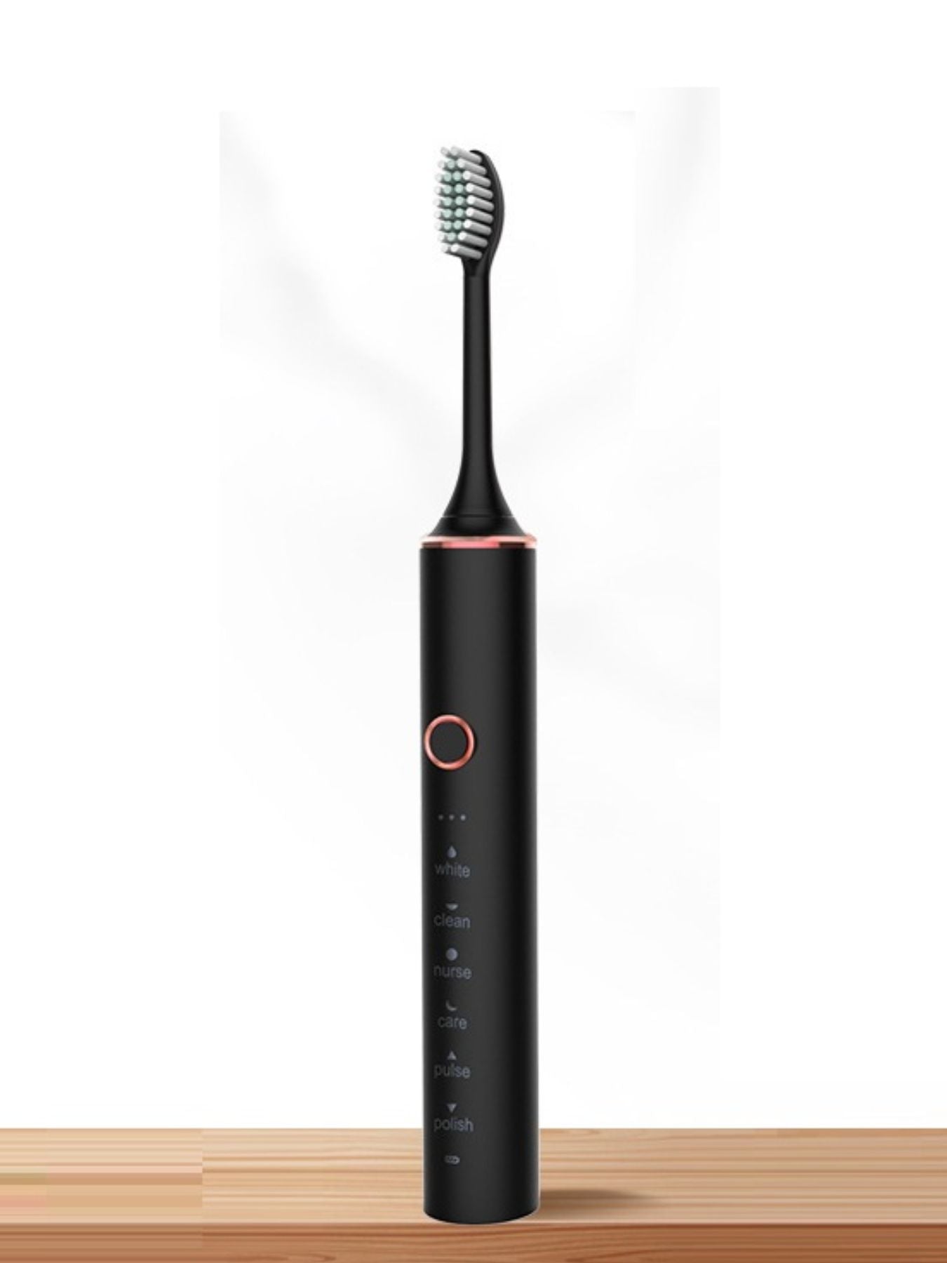 8-piece professional electric toothbrush set by Trendsi with multiple brush heads and a sleek charging station for premium oral hygiene.