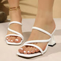 Shopimist open toe block heel sandals featuring a stylish design, showcasing their comfortable heel and elegant open toe style.