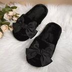 Shopimist bow open toe flats slippers featuring a stylish bow detail and comfortable slip-on design, ideal for casual wear.