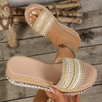 Women's open toe platform mid-heel sandals by Trendsi, featuring a stylish design and comfortable fit with a chic look.