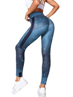 Plus size high-waist compression yoga leggings with pockets from FitiqueFit, black activewear designed for comfort and support.
