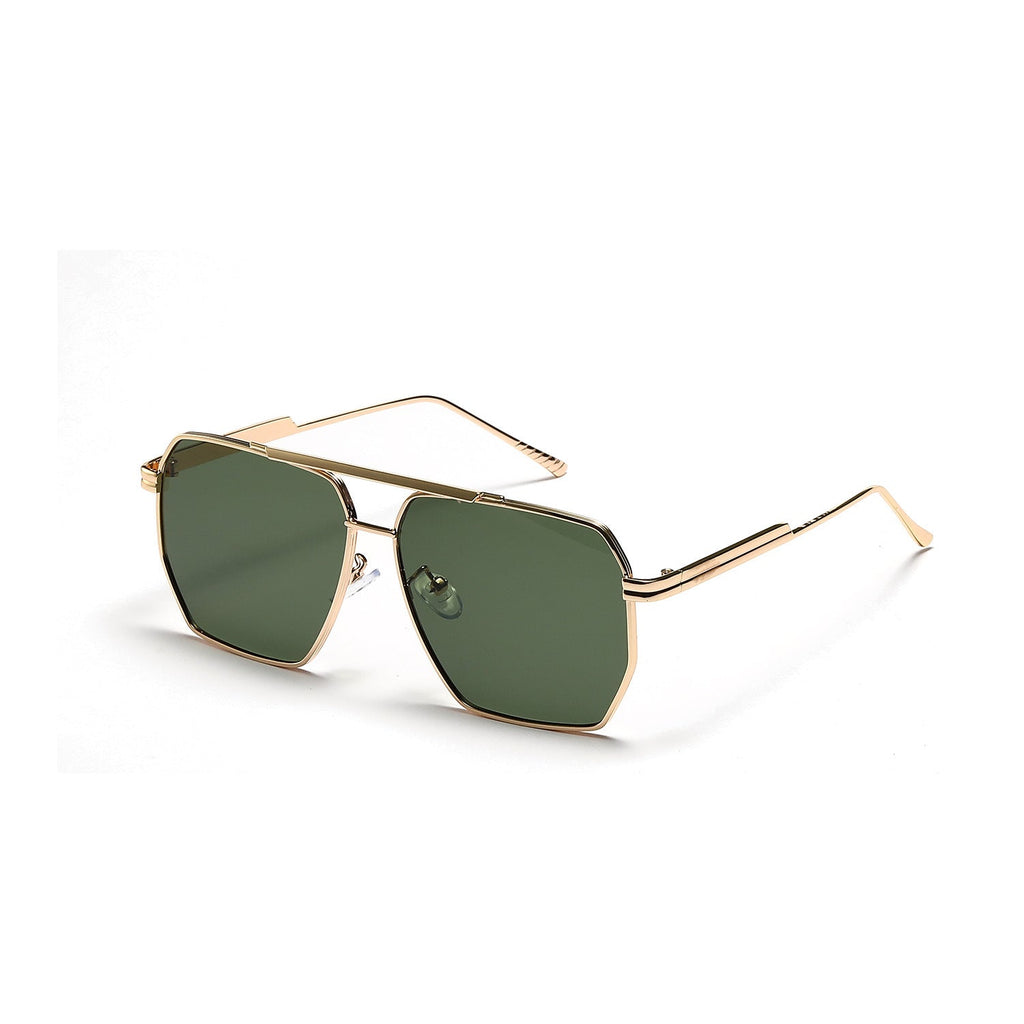 Retro large frame sunglasses by Plush Fashion Hub featuring double beam design and UV400 protection, stylish eye wear accessory.