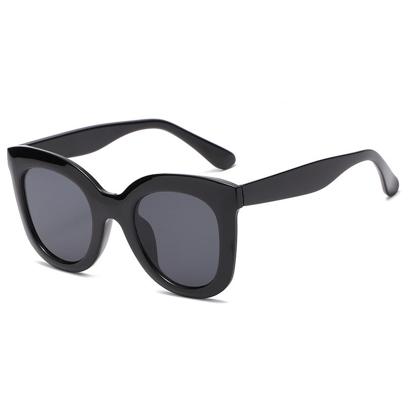 Large rim sunglasses for women by FitiqueFit, oversized fashion shades with bold frame and dark tinted lenses.