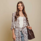 LadyShow.Store Blake Shoulder Bag in chocolate croc leather featuring a sleek design and adjustable strap.