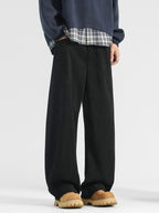 Men's premium loose fit pocket pants by Trendsi, comfortable plus size casual trousers with side pockets and relaxed fit.