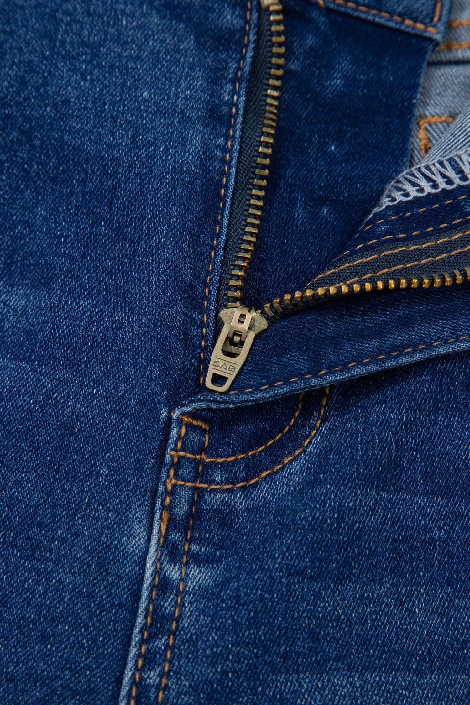 Light blue Yusra Seam Detail Shift Jeans by Threaded Pear with visible seam accents and classic denim texture.
