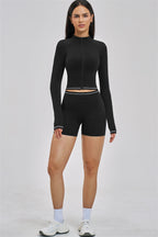 Fitglutes Activewear Unbound Jacket Shorts 2-Piece Set, stylish gymwear with matching jacket and shorts for workout comfort.