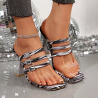 Open toe flare heel sandals in neutral tones from Plush Fashion Hub, showcasing stylish open-toe design and chunky heel.