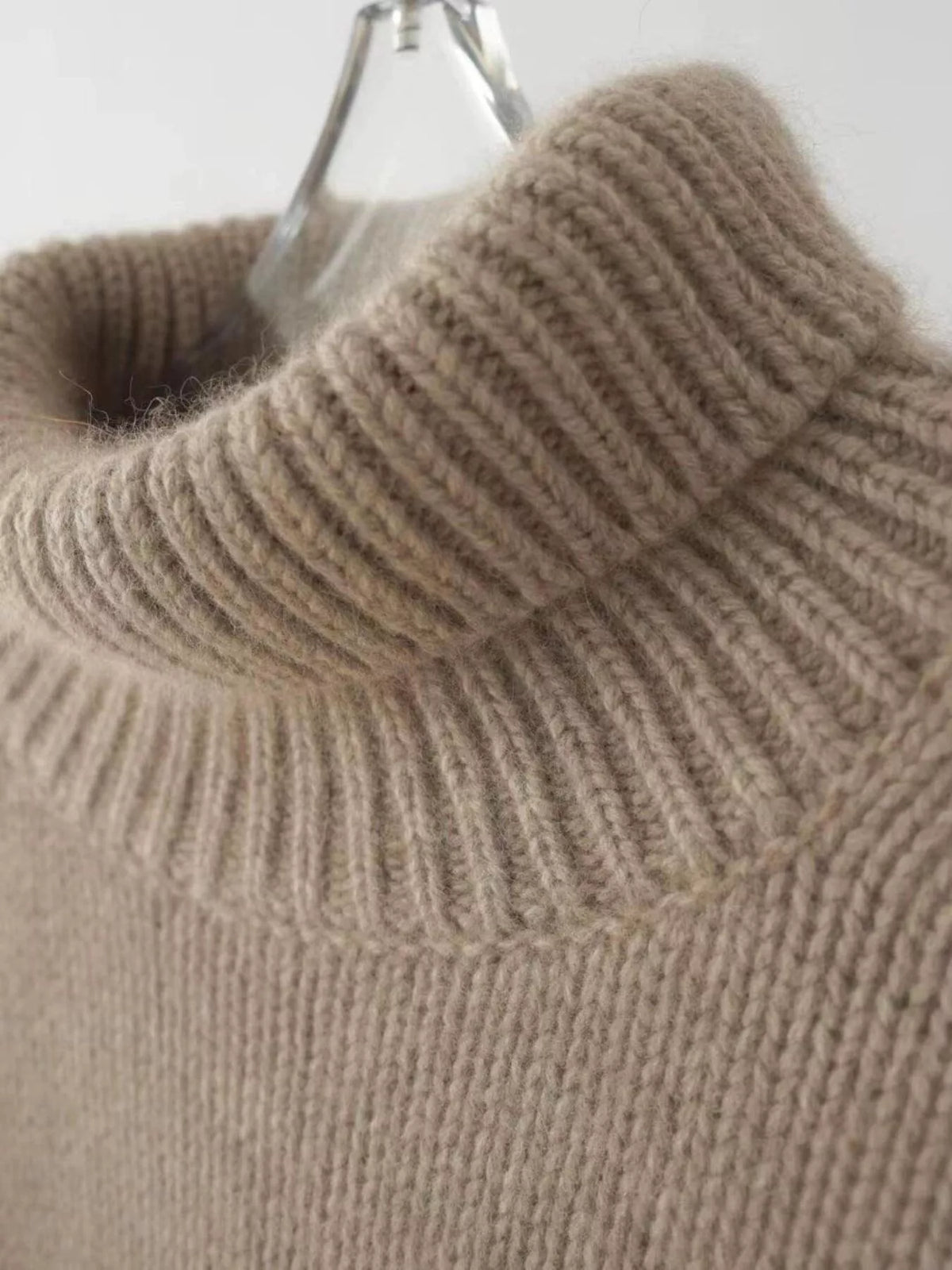 Simply Love turtleneck dropped shoulder sweater in soft knit fabric, featuring a cozy turtleneck and relaxed fit.