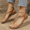 Shopimist toe post flats sandals with minimalist design and comfortable straps, perfect for casual summer wear.
