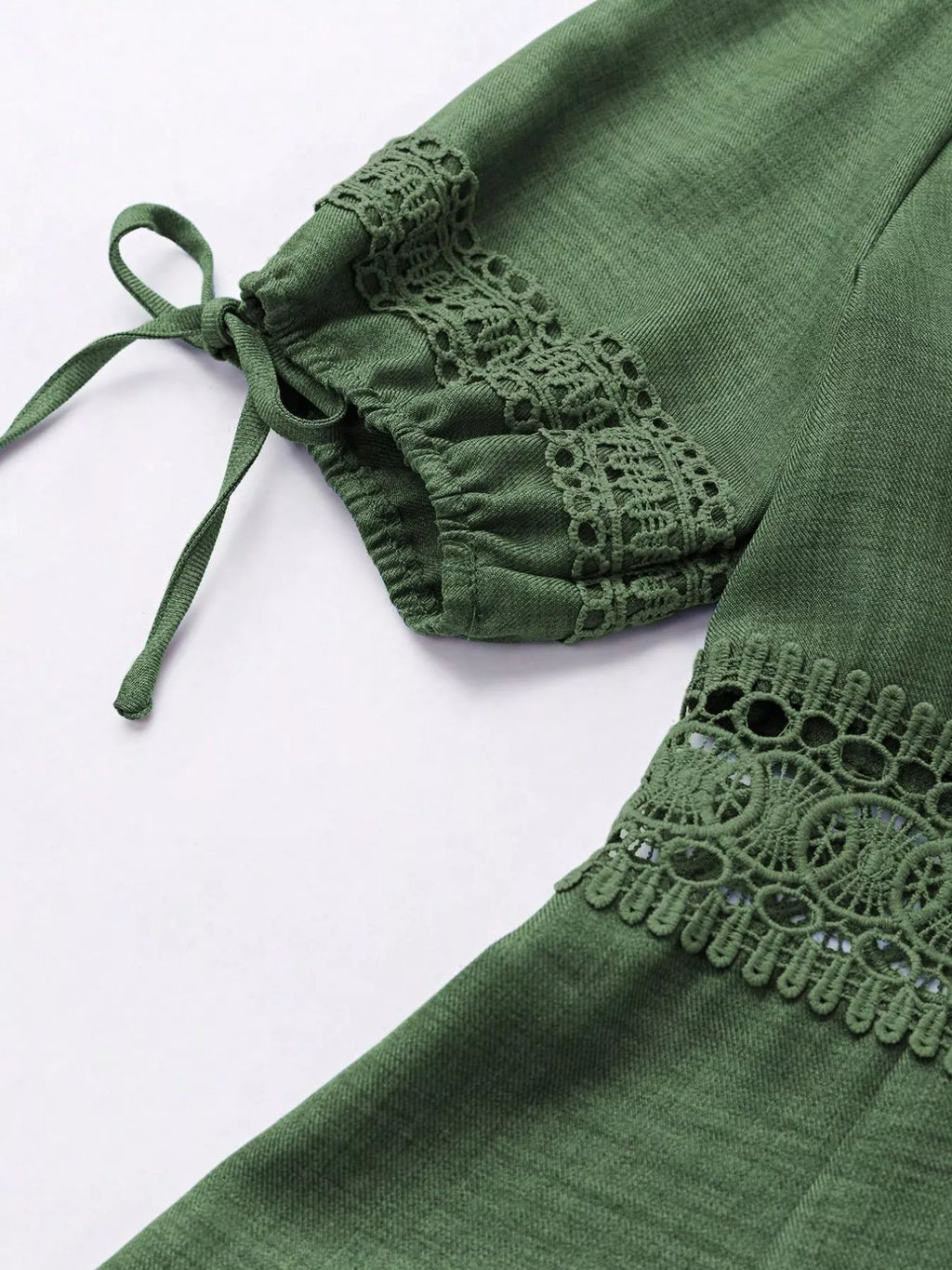 Shopimist lace detail V-neck mini dress featuring elegant lace accents and a fitted silhouette, perfect for stylish occasions.