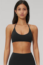 Fitglutes Activewear Rapture Sports Bra and Shorts 2-piece set, black gymwear for workout and fitness activities.