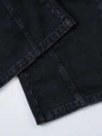 Men's wide-leg denim jeans by Plush Fashion Shop, showing the relaxed fit and classic denim texture.