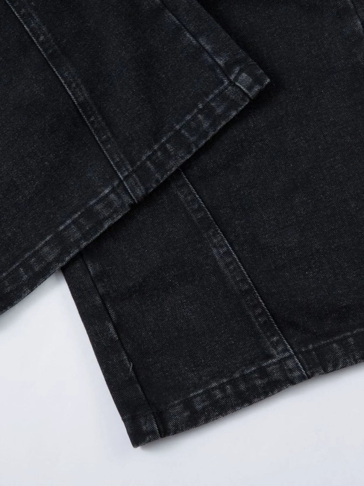 Men's wide leg denim jeans by Plush Fashion Hub, showing classic blue denim with relaxed fit and stylish design details.